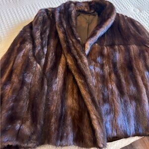 Elegant Brown Fur Coat